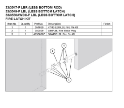 33/3547-F LBR (LESS BOTTOM ROD) FIRE LATCH KIT